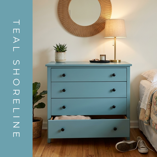 Teal Shoreline soy stain