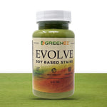 Evolve Soy Stain 4 oz sample bottle in Summer Leaf 931 on wood stained Summer Leaf